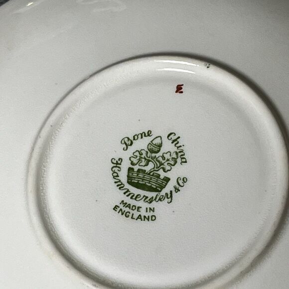 Vntg Hammersley Daffodil Pattern TeaCup Saucer Yellow Pink Blue Flower England - Picture 7 of 13